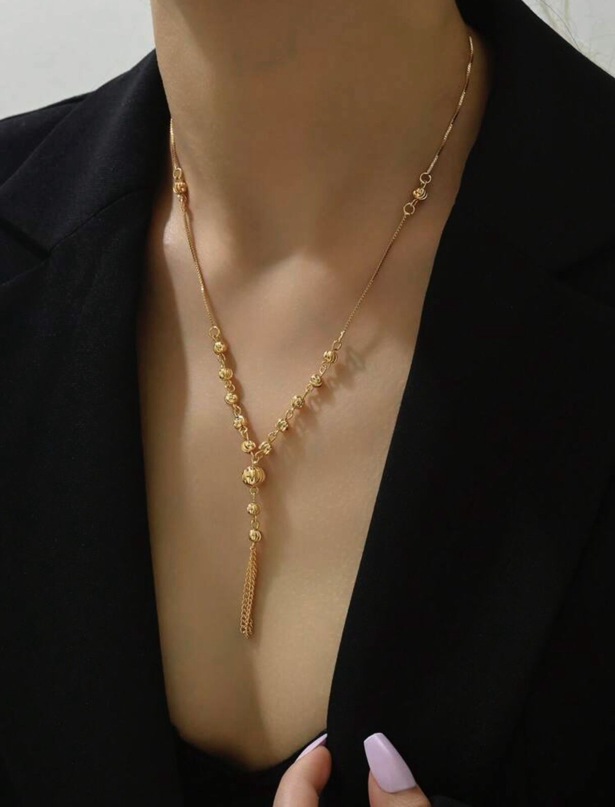 24k Dubai Gold Plated Beaded Chain Necklace Jewellery Gift Set *UK SELLER*