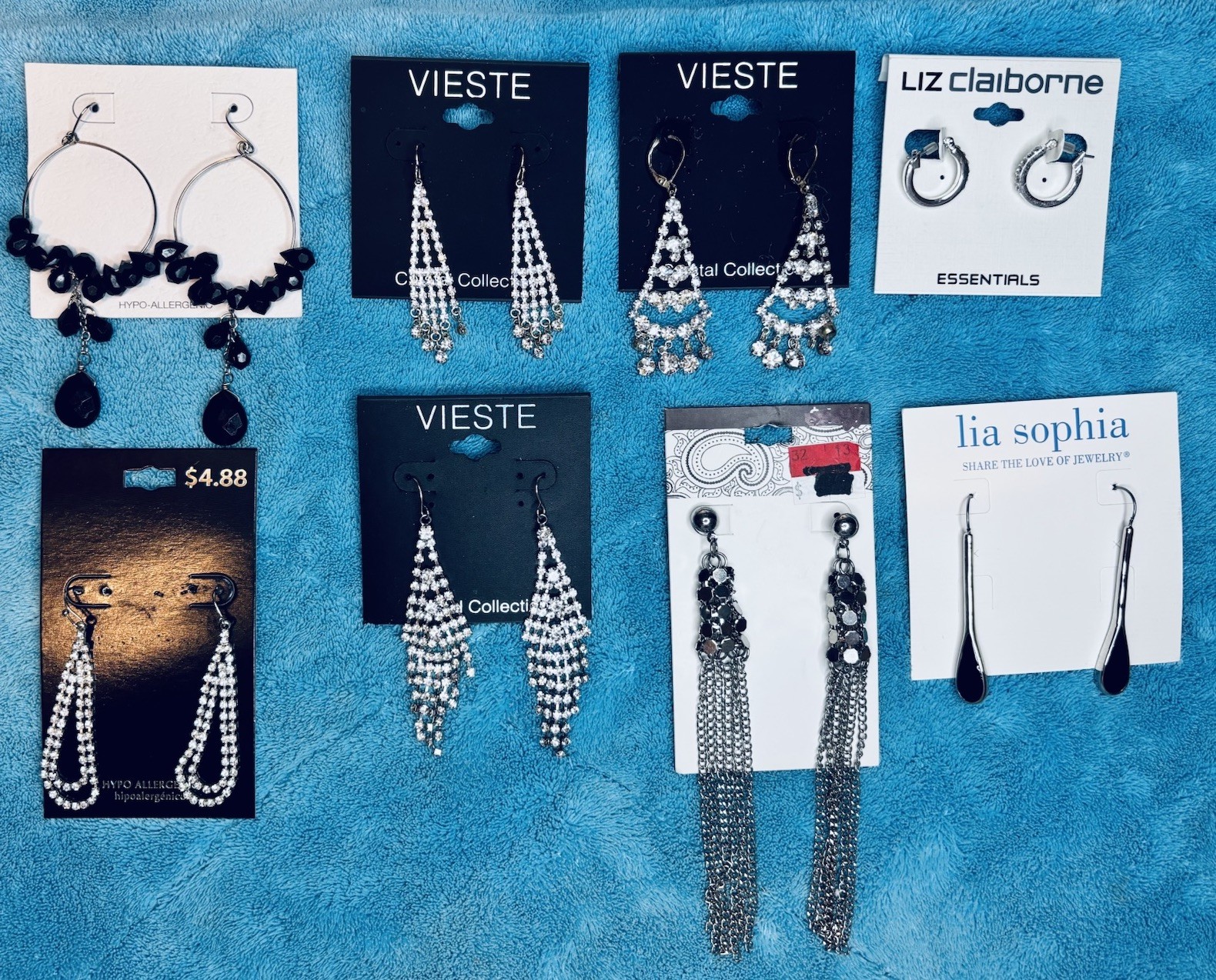 Lot Of 8 Pair Fashion Earrings…new