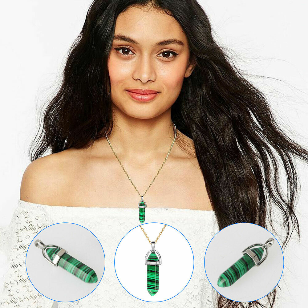 Wholesale! Chakra 16/32/48PC Quartz Crystal Point Stone Necklace Pendant