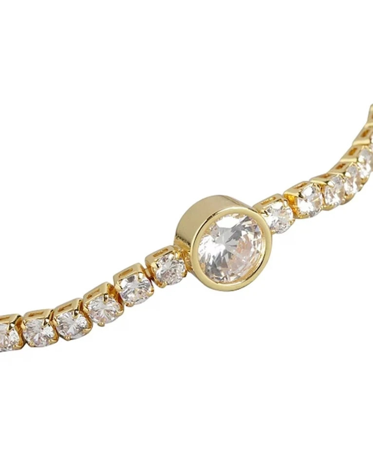 8 Ct Round Cut Simulated Diamond Gorgeous Tennis Bracelet 14k Yellow Gold Plated