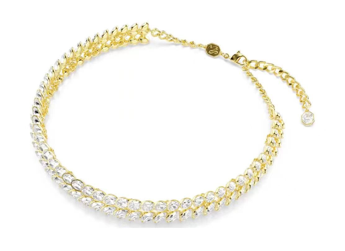 Luxury Swarovski Crystal Jewelry Set Necklace Earrings Bracelet Gift