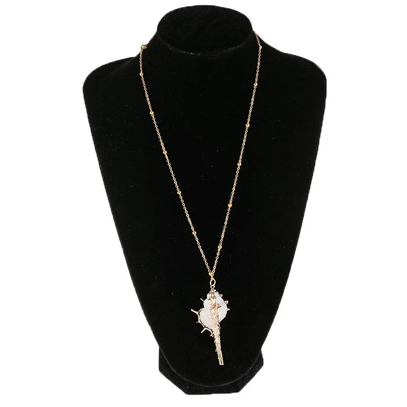 Murex Sea Shell Pendant Necklace Gold Mermaid Beach Nautical Boho Jewelry