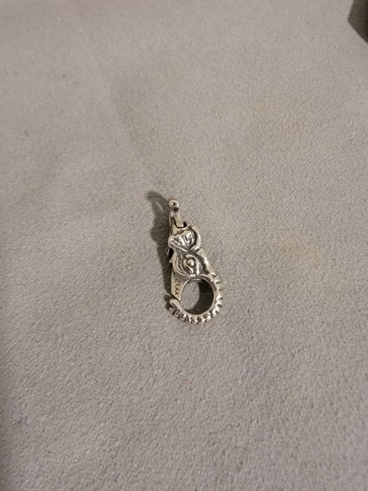Trollbeads Elephant Lock Clasp LAA 925S Sterling Silver With Leather Necklace
