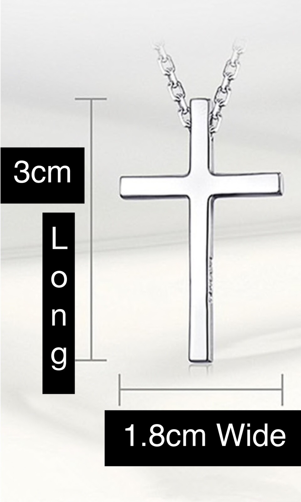 Plain & Simple Cross Pendant in 925 Sterling Silver – NEW!