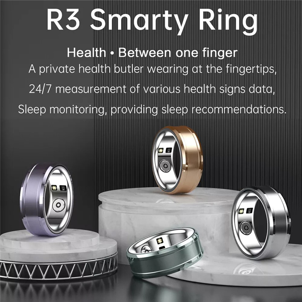 Smart Ring Waterproof Finger Ring Monitor Heart Rate Fitness Tracker Health