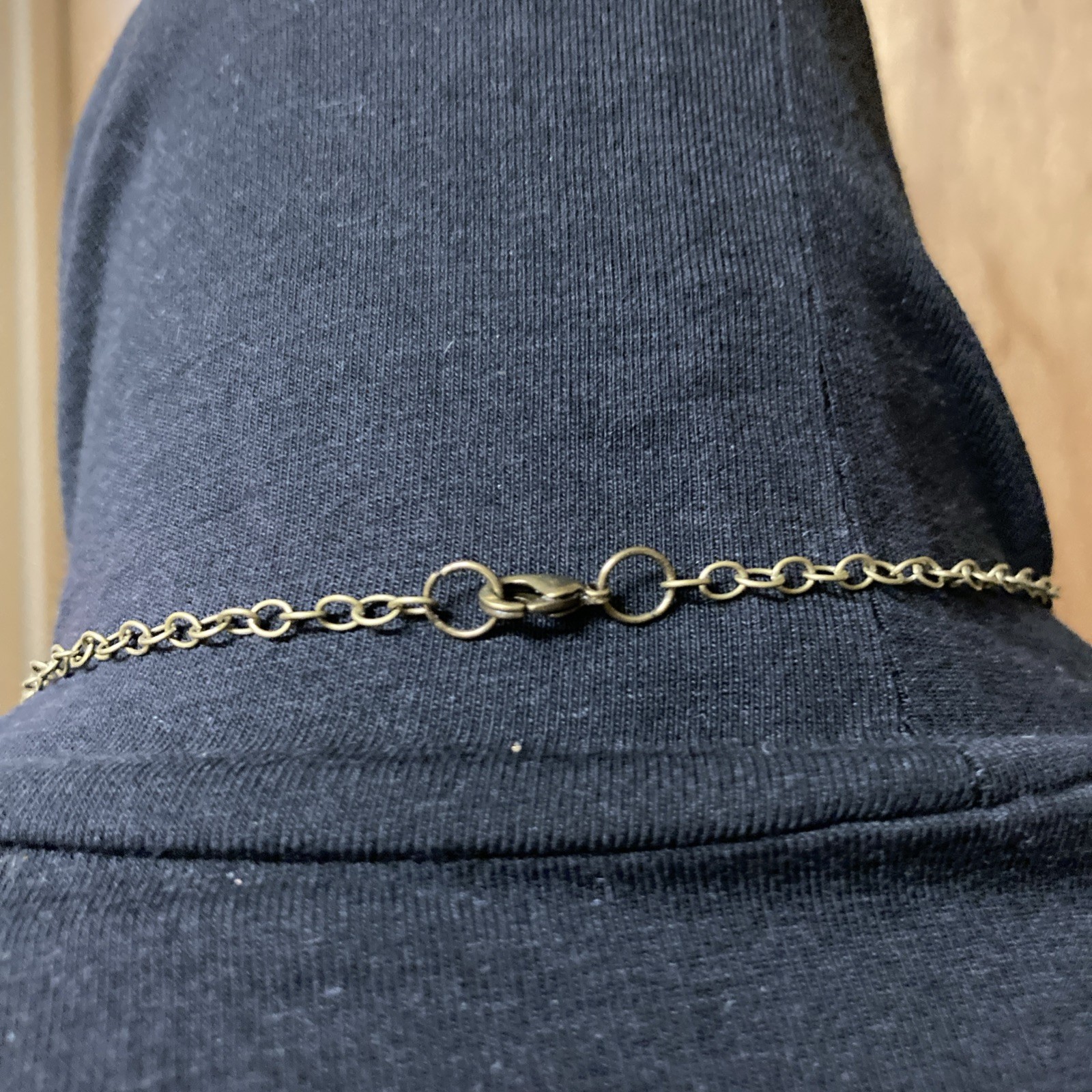 Vintage Style Old Antique Mini Padlock &Key Bronze Chain Necklace Gift Box