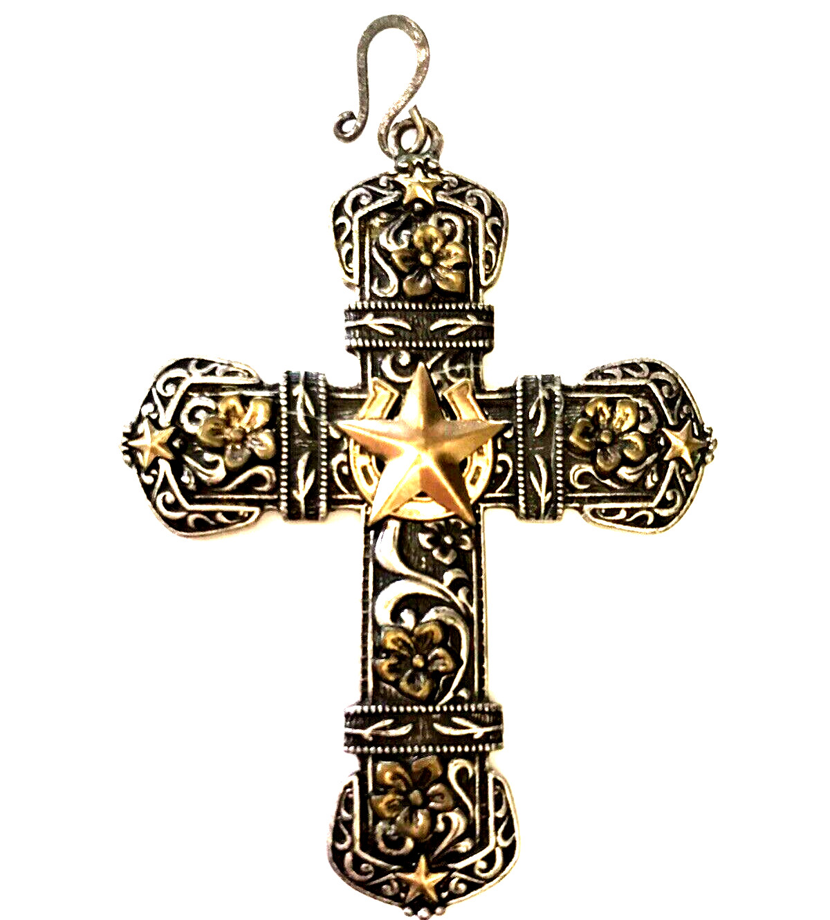 Religious Choker Pendant Cross Cowboy Western Style Lone Star Horseshoe Buckles