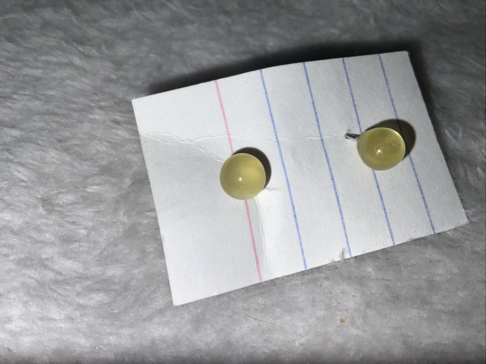 8 Pair Round Ball Stud Earrrings Various Colors & Faux Pearl