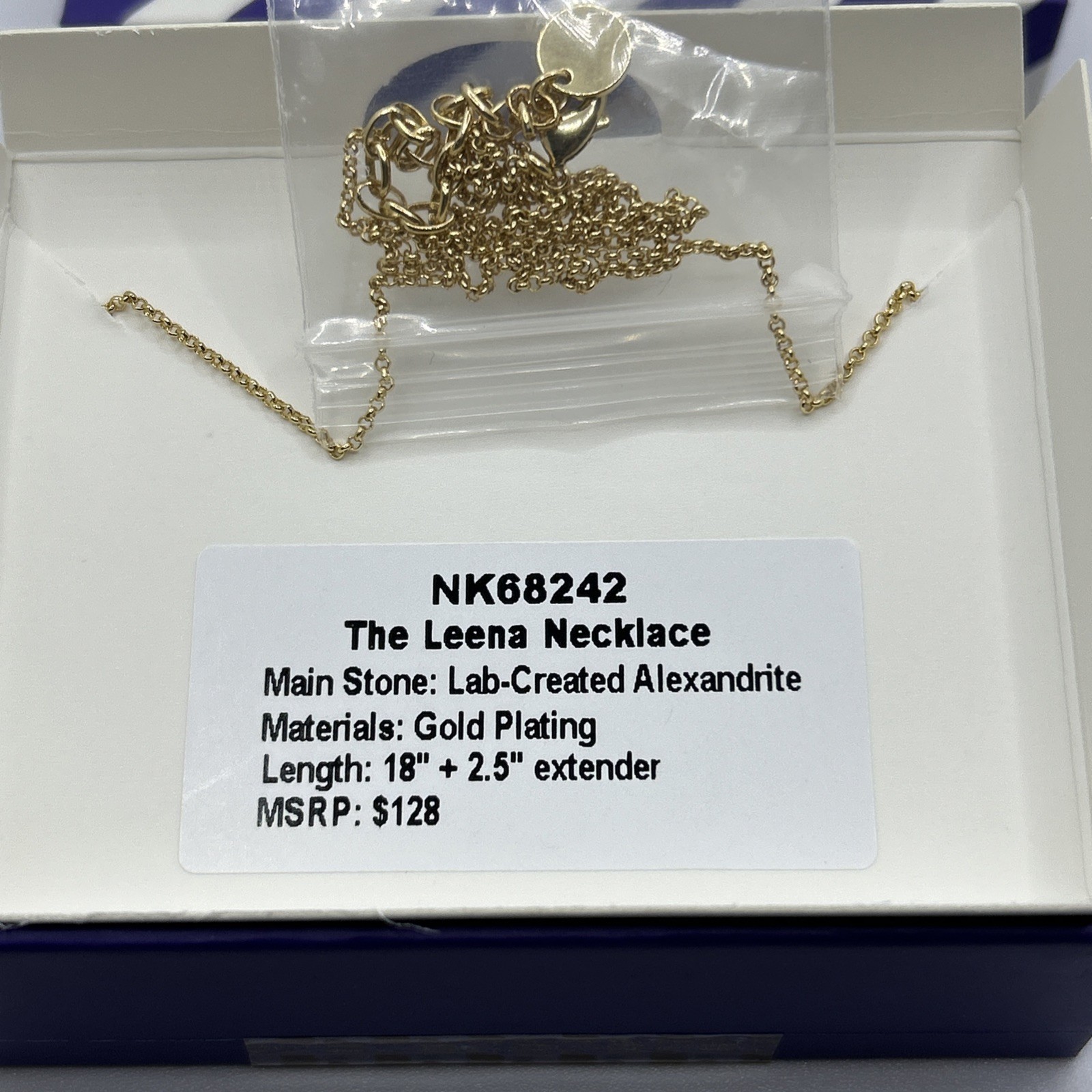 Bomb Party June “The Leena Necklace” Alexandrite/Gold Plating