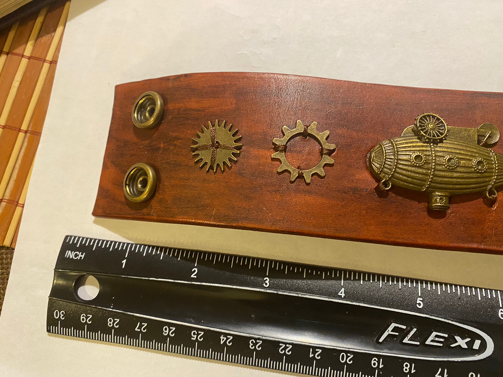 TANDY LEATHER BRACELET – FEATURING ZEPPELIN – BLIMP AIRSHIP – LOOK!