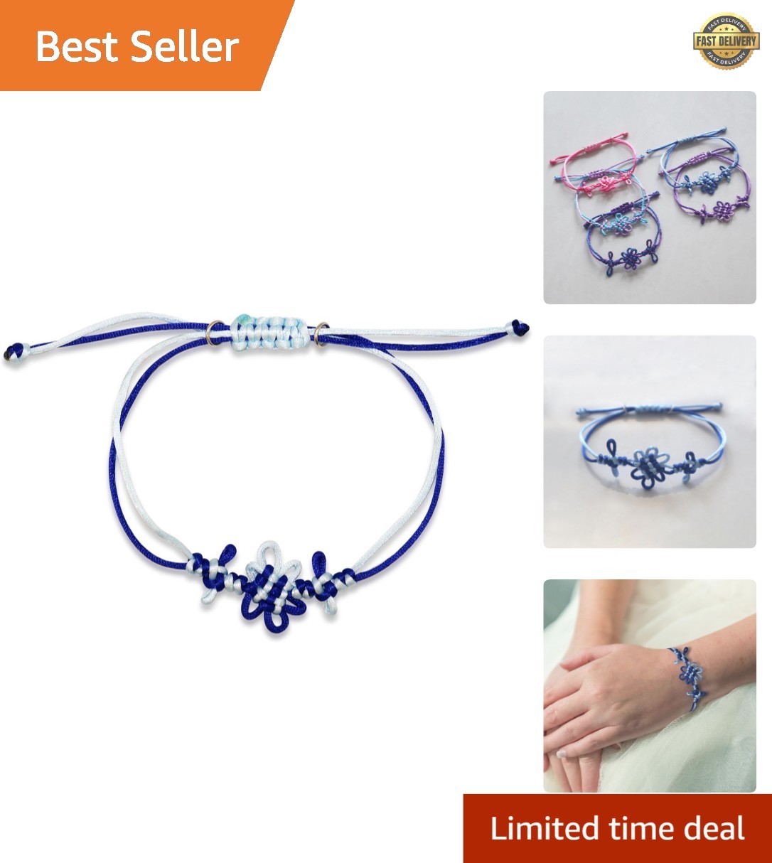 Modern Blue Friendship Bracelets – Adjustable 6.8in Kpop Accessories