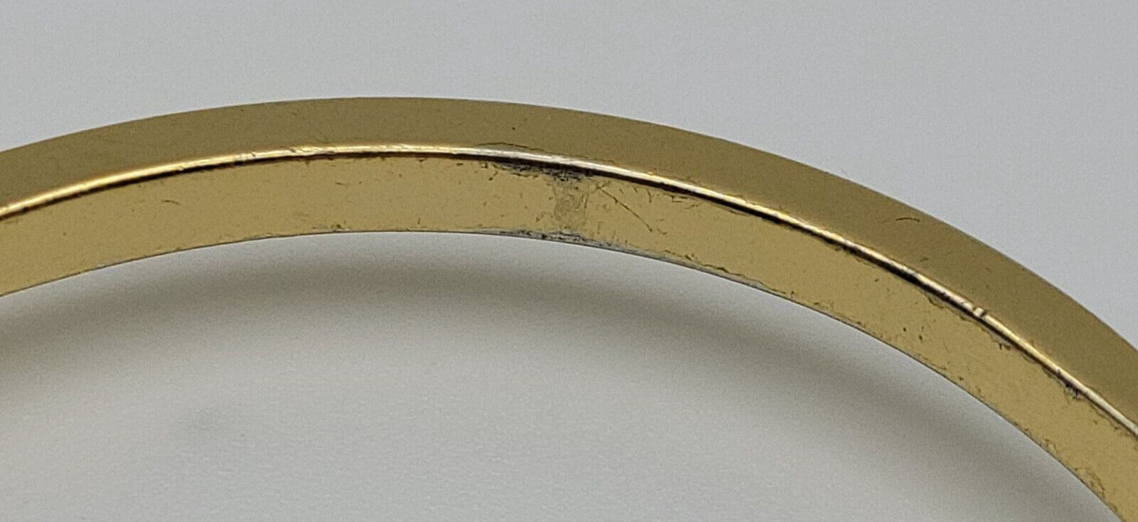 J. Crew Gold Tone Cube Charm Open Cuff Bracelet 6 Inches Size Small