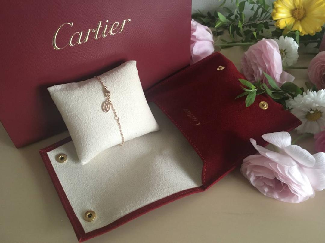 Cartier Diamants Léger Bracelet XS Size 19.5cm Total Length 3.7mm Diamond Top