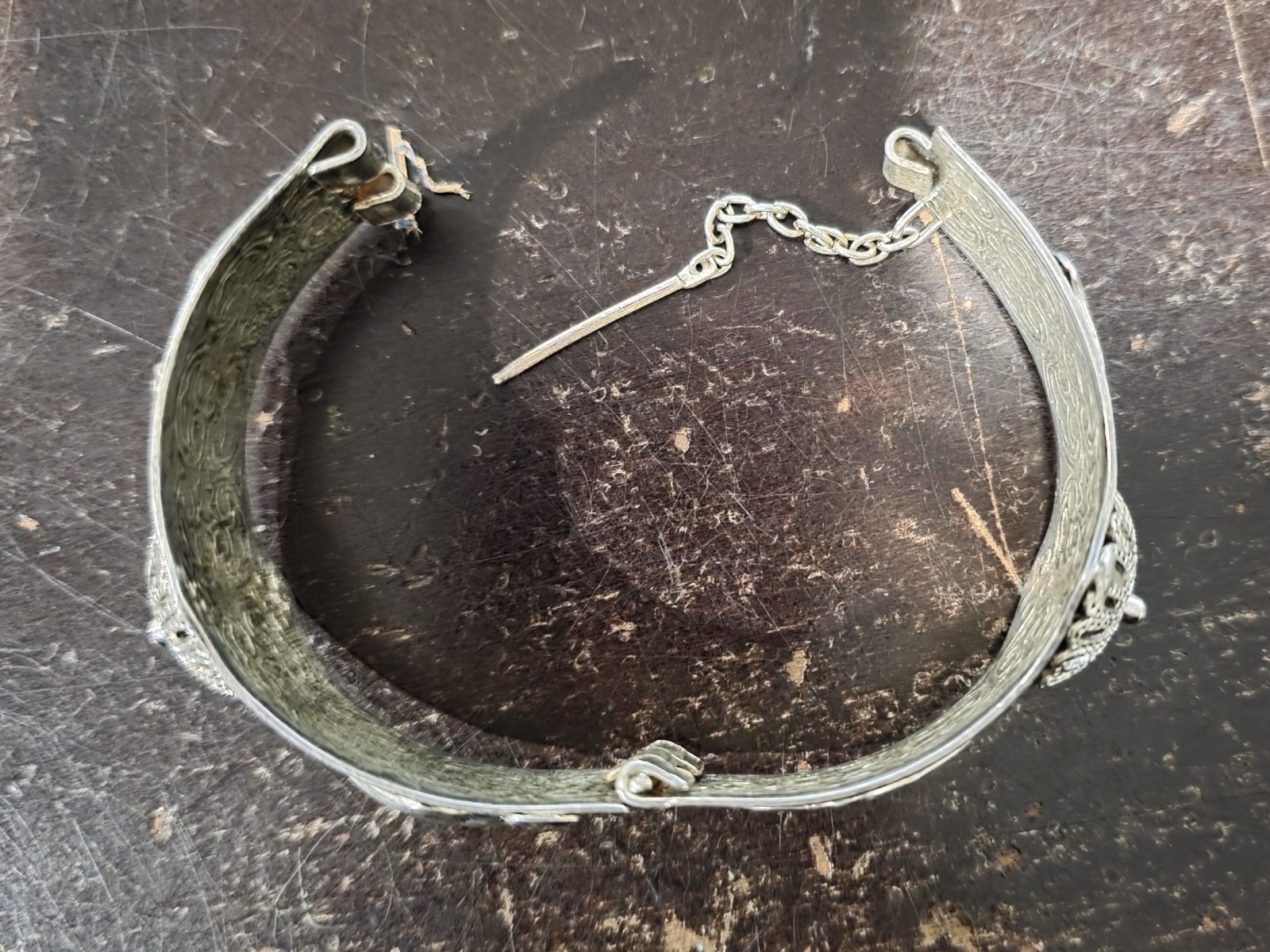 Hamsa Camel Silver Tone Bracelet