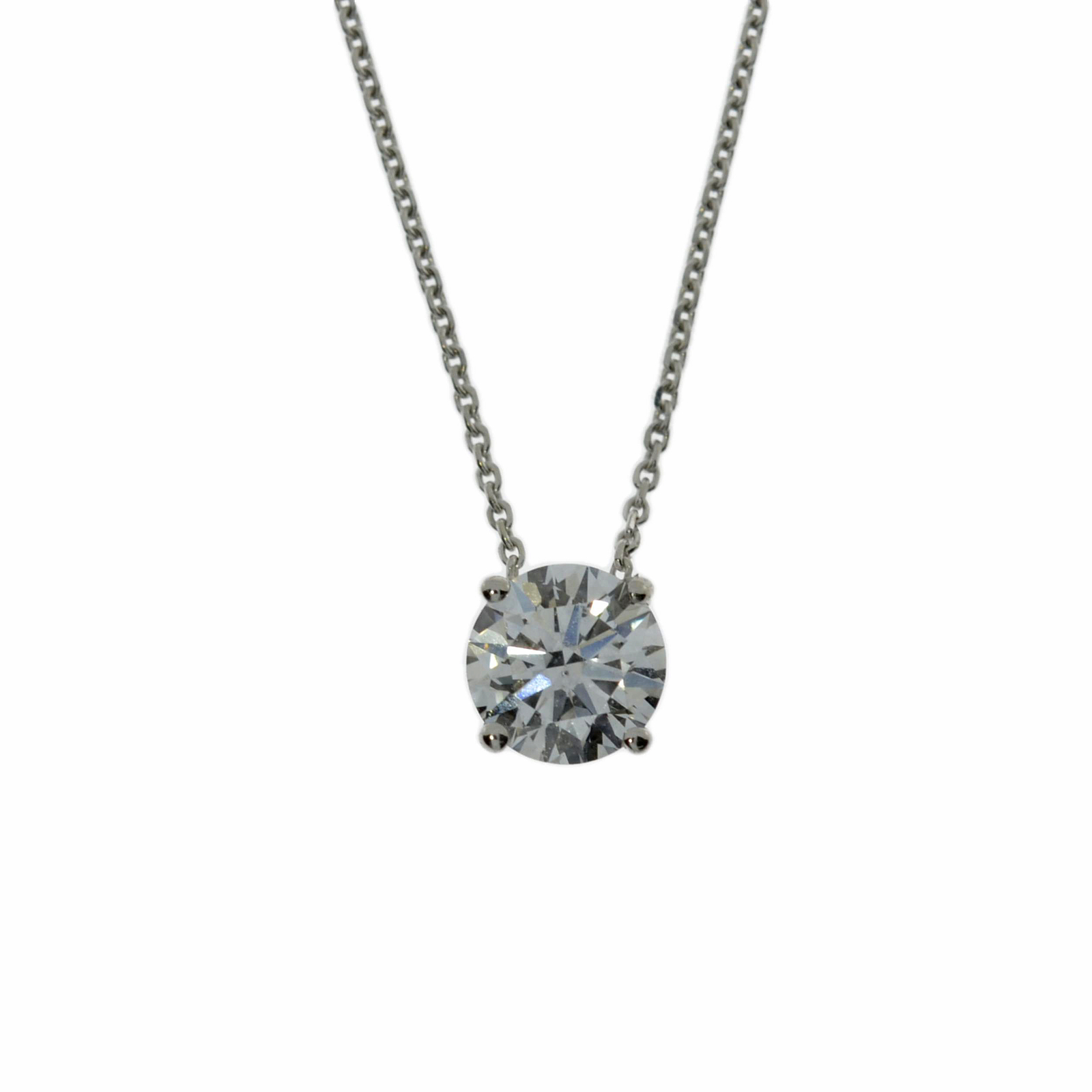 14Kt Gold 0.30 Ct Lab Grown Diamond Round Pendant Necklace