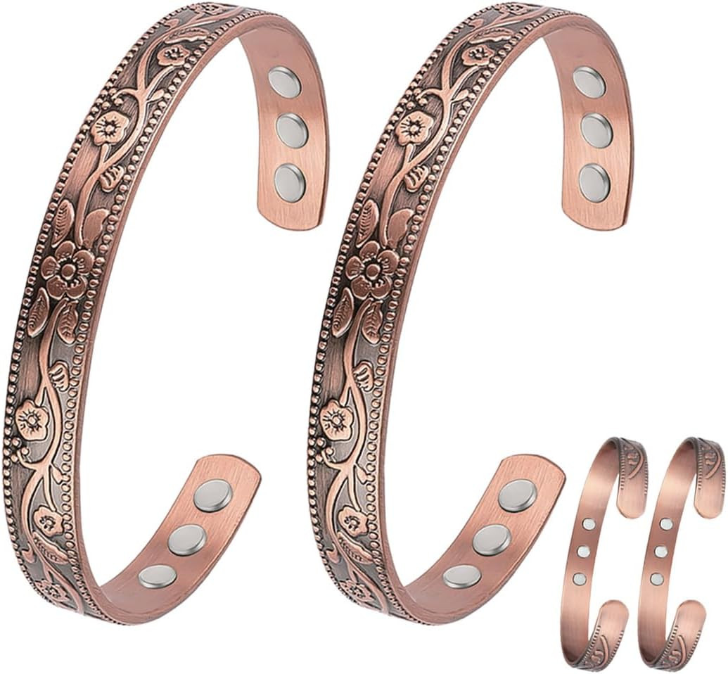 Copper Magnetic Bracelet for Women Ultra Strength Magnetic Bracelets 99.9% Pure