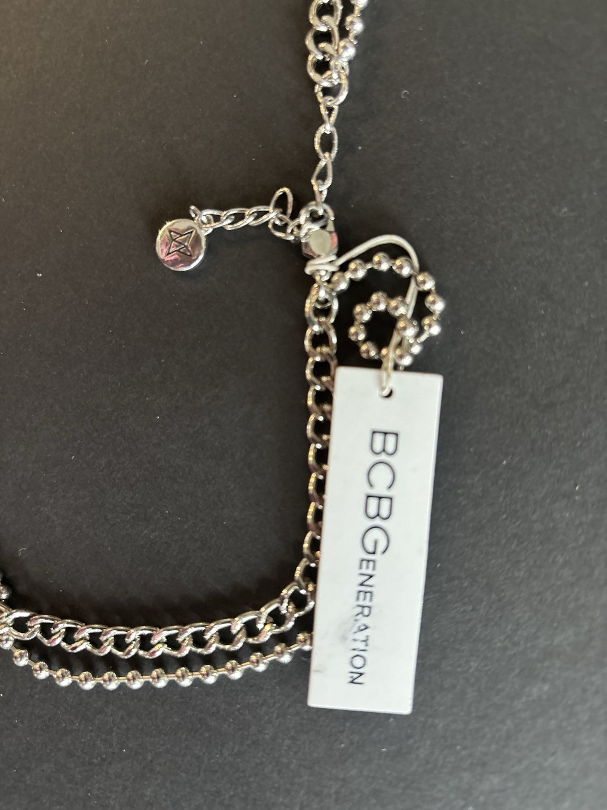 NWT BCBG GENERATION STATEMENT PENDULUM JEWELRY CHAIN NECKLACE COSPLAY COSTUME