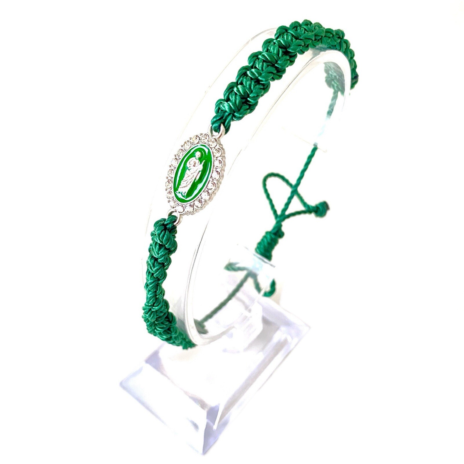 San Judas Tadeo Pulsera Mal De Ojo Amuleto Saint Jude Bracelet Green