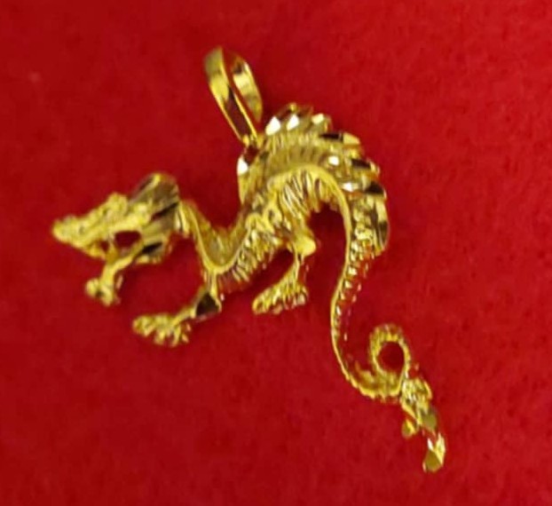 14KT GOLD PLATED CHINESE DRAGON CHARM PENDANT – 2152