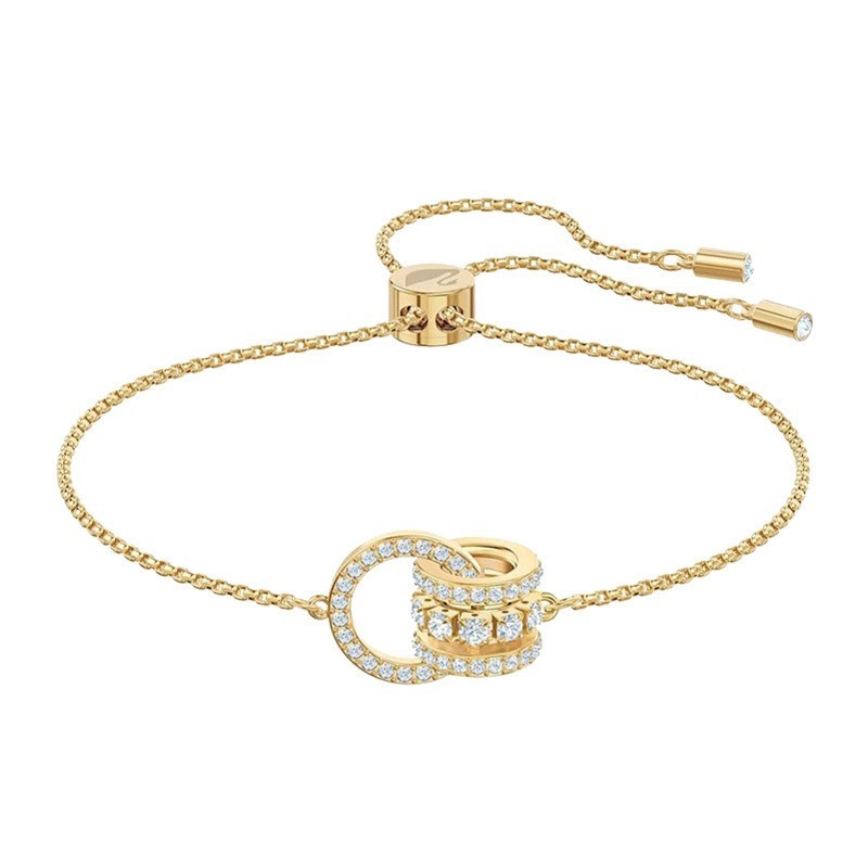 Swarovski Elements Bead Bracelet Women Interlocking Pull