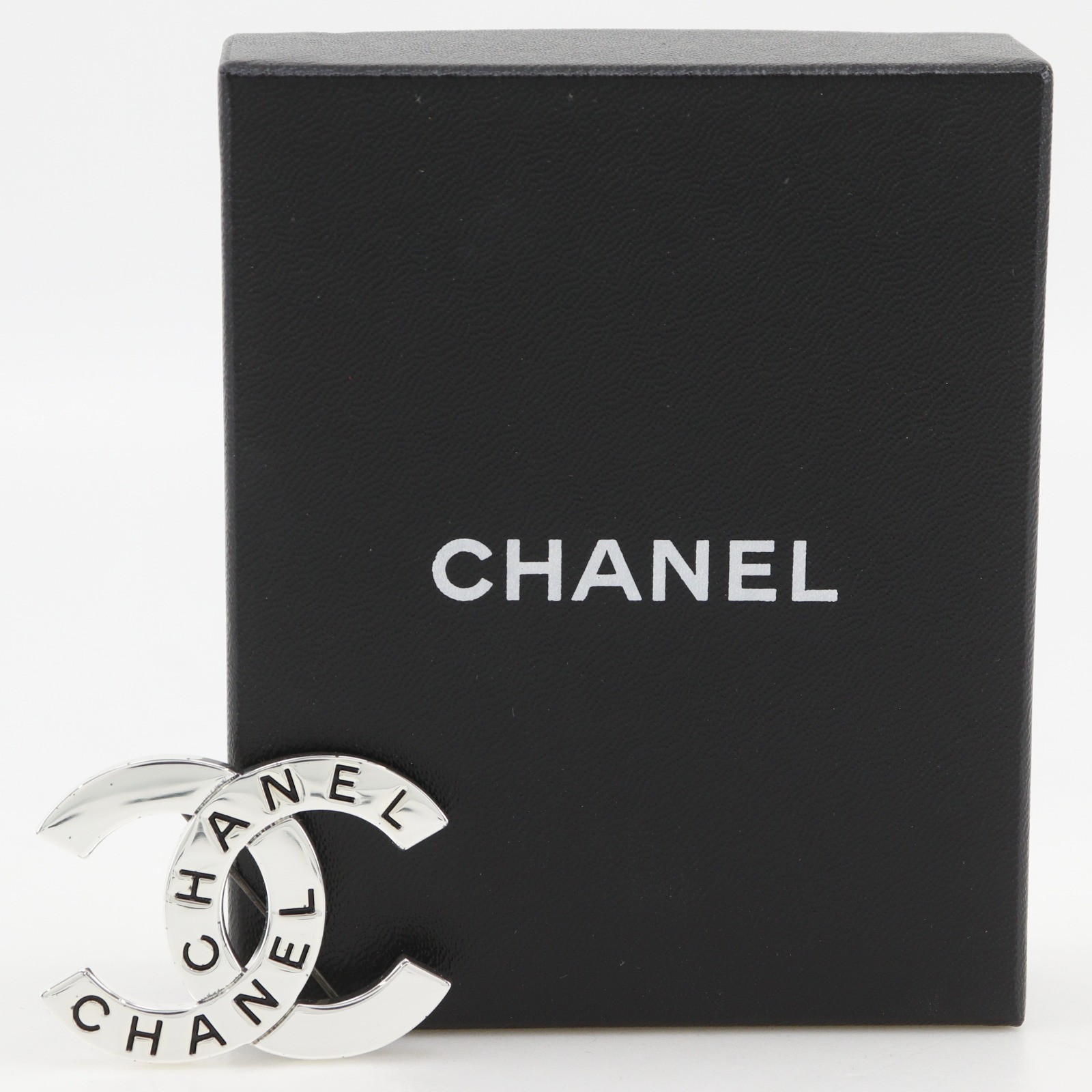 CHANEL COCO Mark logo Brooch Silver metallic 17.6g Women