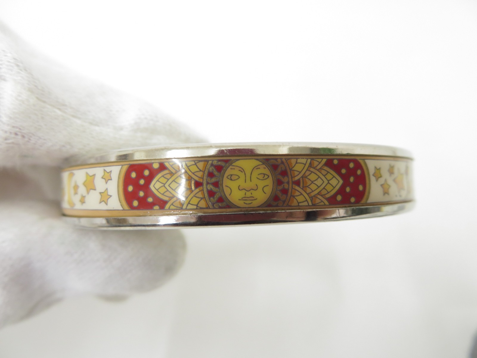 Authentic Hermes Emaille PM Bracelet Bangle A#48756