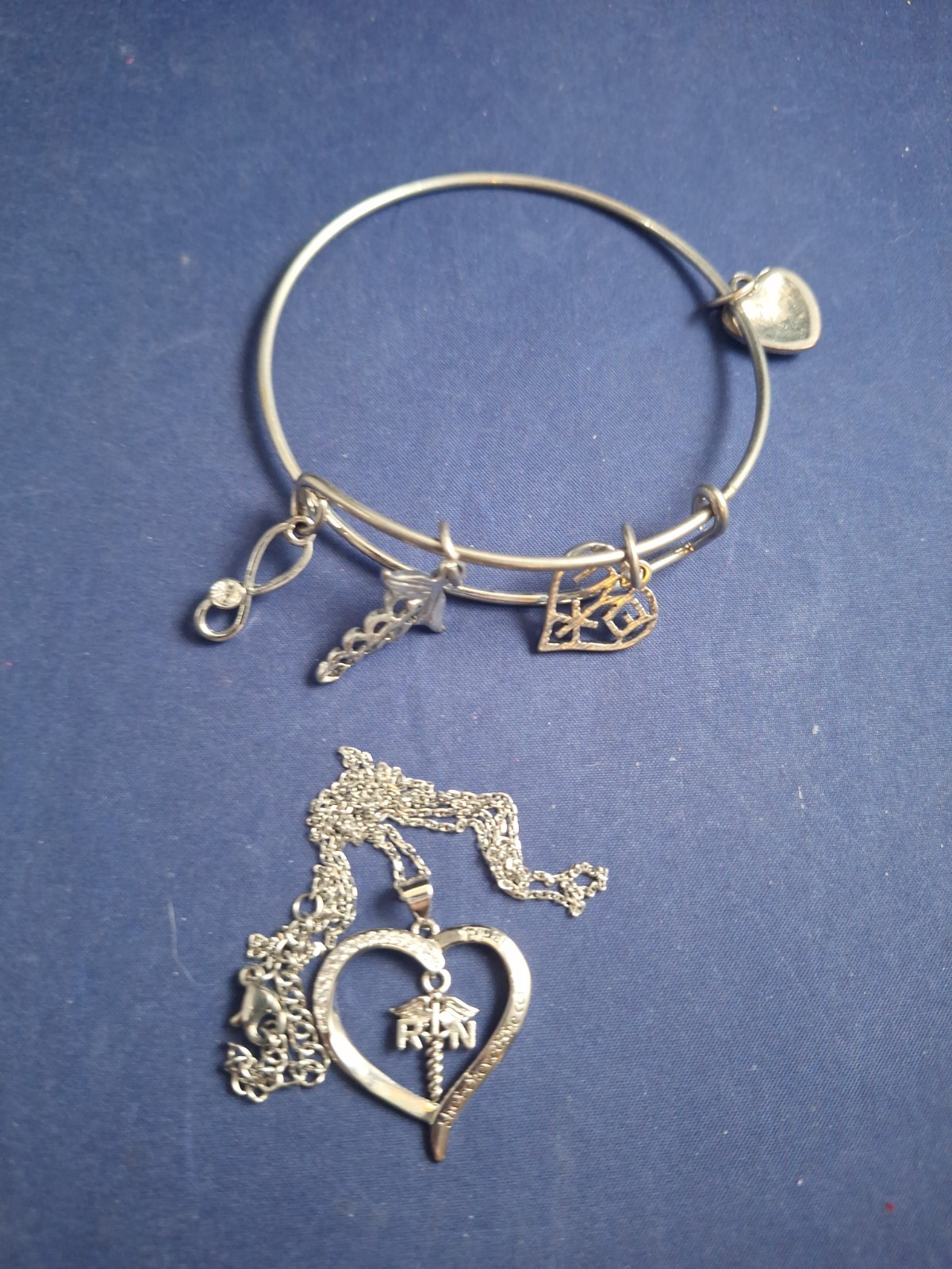 Nurse Charm Necklace 18″ SHE BELIEVED SHE COULD SO SHE DID & Charm Bracelet *3