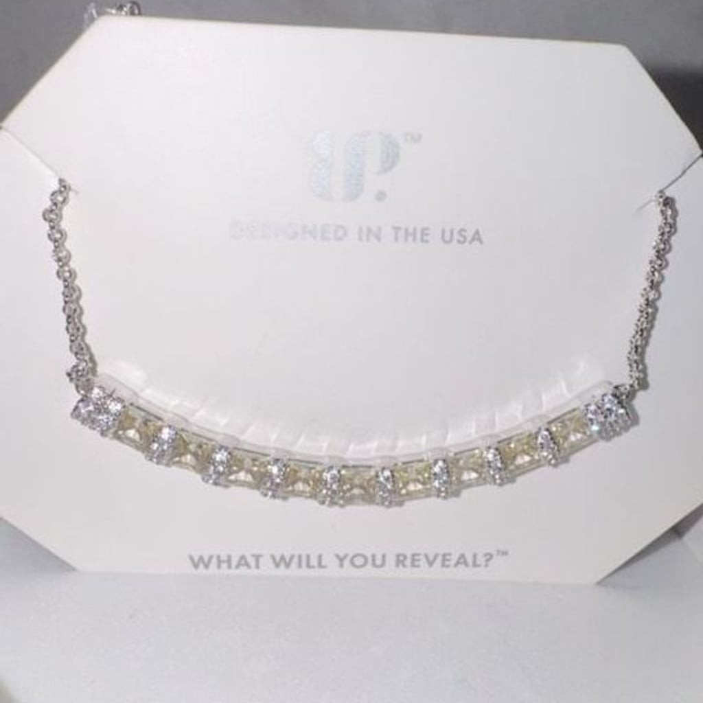 BP The Summer Journey. Lemon CZ on Rhodium Bar Necklace