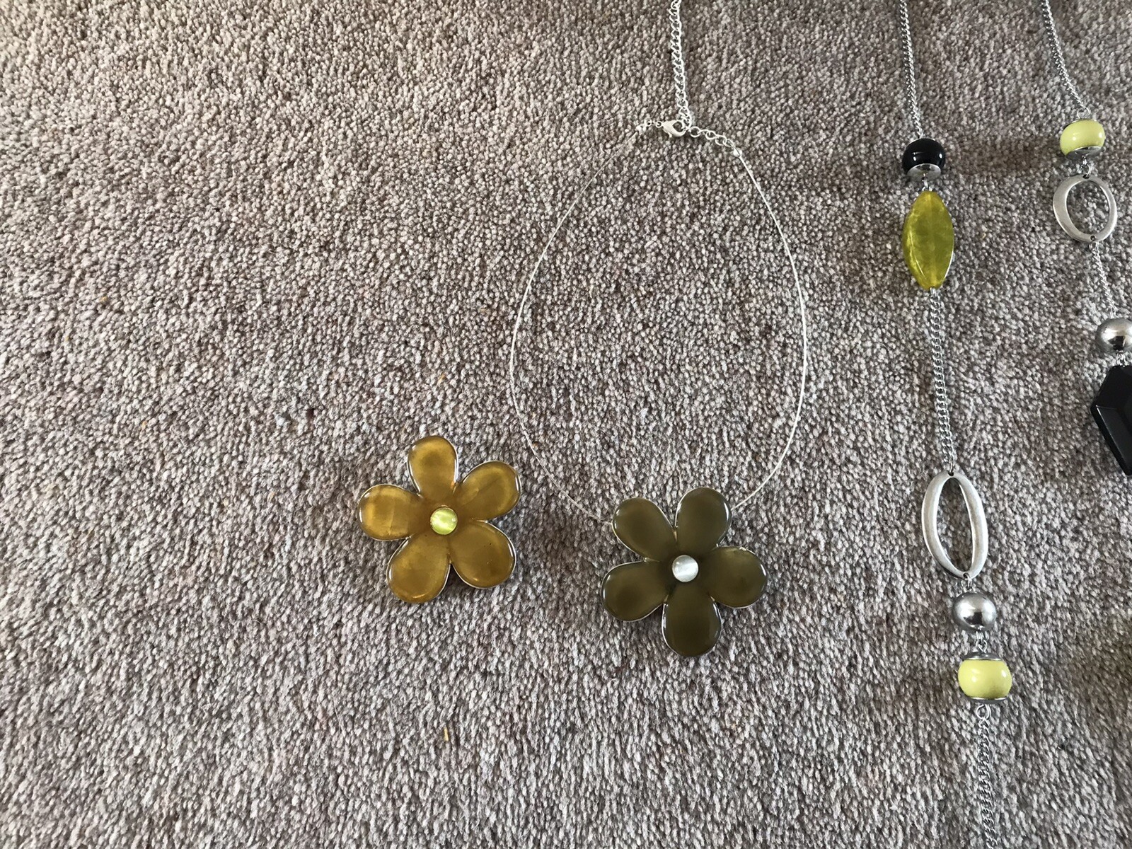 Next Costume Jewellery Necklace X3 Green – Excellent Condition
