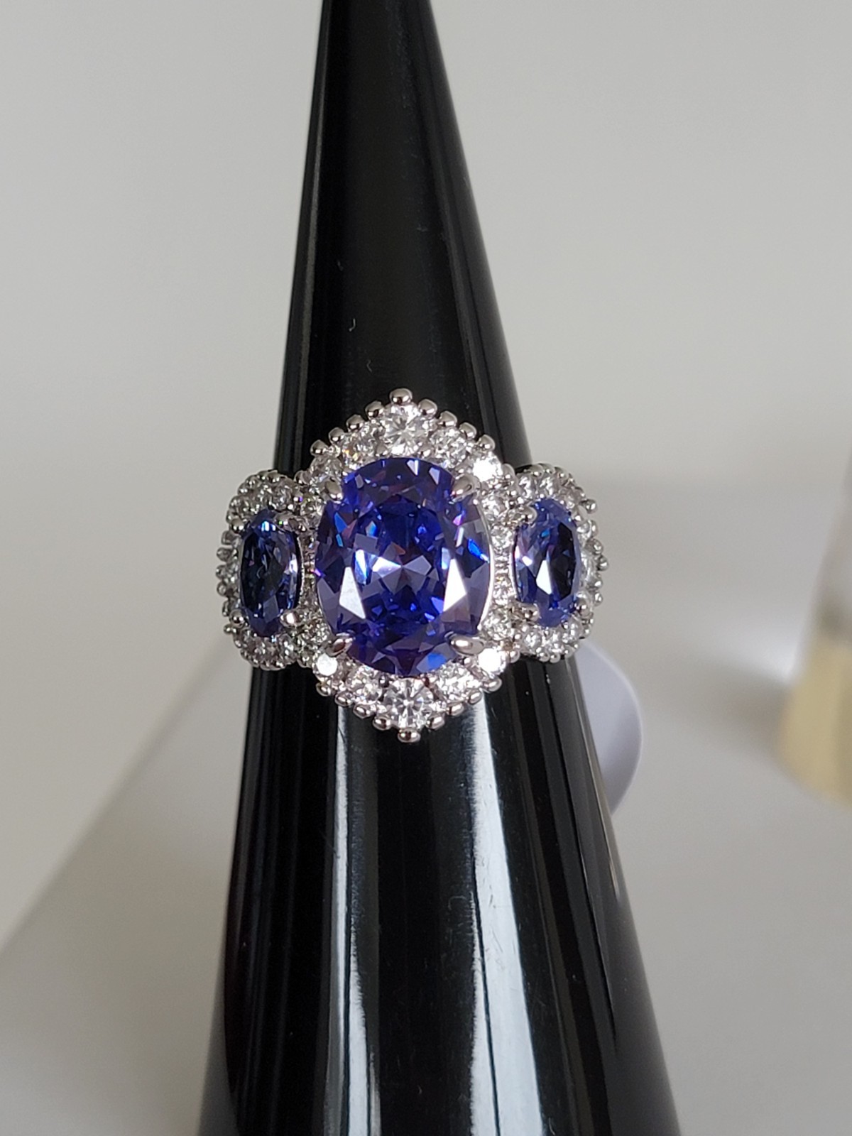 Bomb Party OG Size 5, Dancing In Daydreams, Purple- Blue CZ, Rhodium Plating
