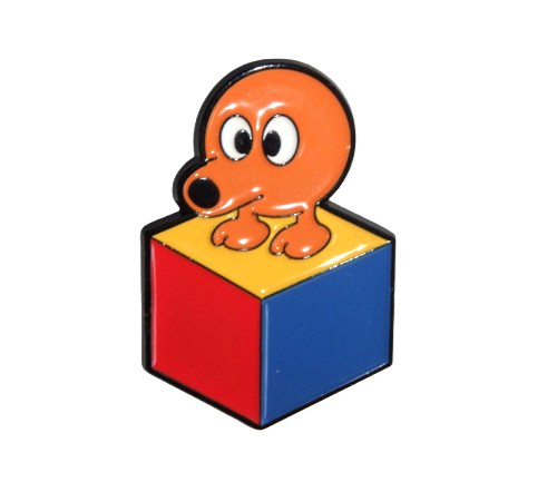 Q*BERT – 1.20″ x 1.0″ Enamel Pin – 1980’s Atari Video Game / Shipping Included!