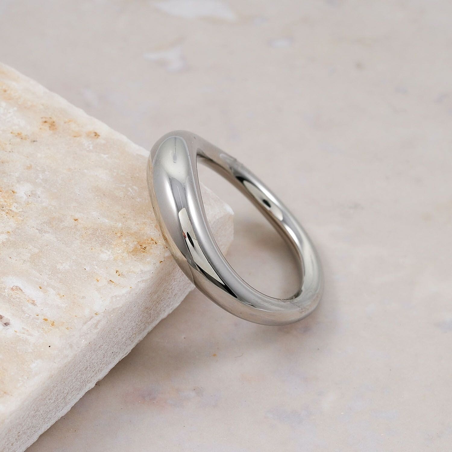 Calvin Klein Closeout Born Ring in Stainless Steel Size 6.0
