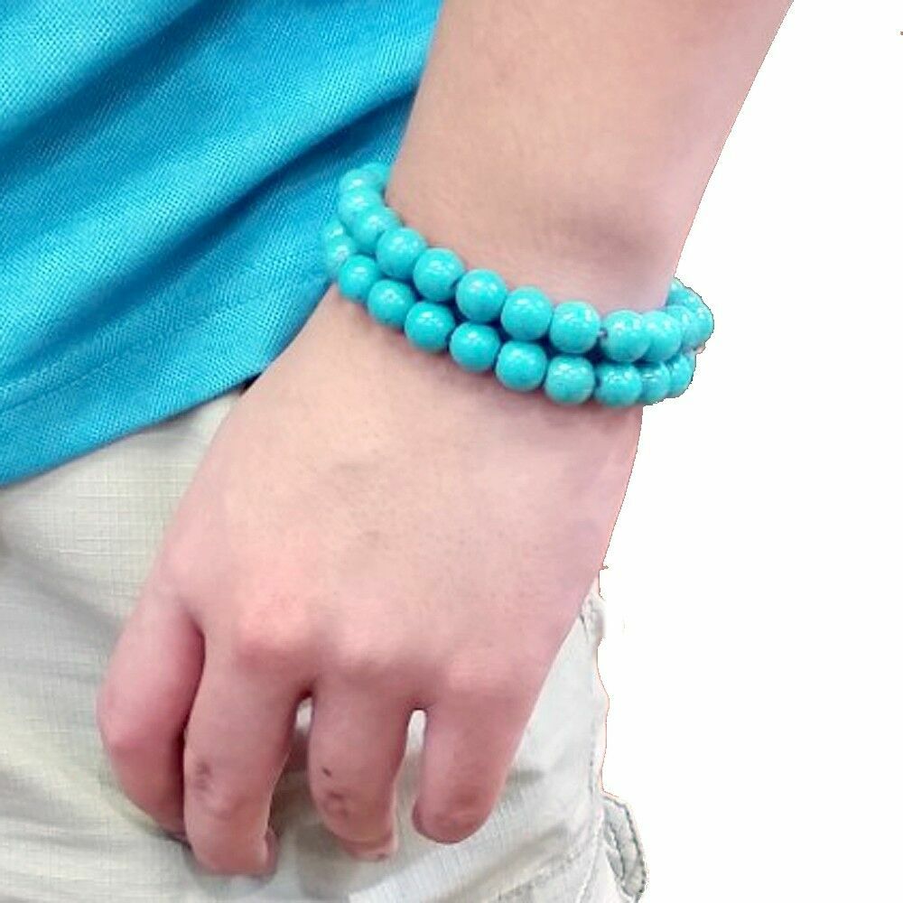 8MM Bead Handmade Natural Gemstone Balance Bracelet Round Healing Beautiful 7.5″