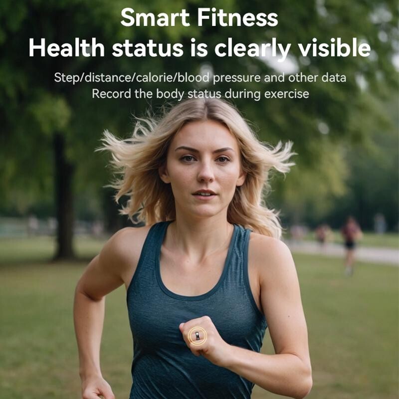 Smart Ring Health Monitor-Heart Rate-Fitness Tracker Comfort Fit *Unisex* Black