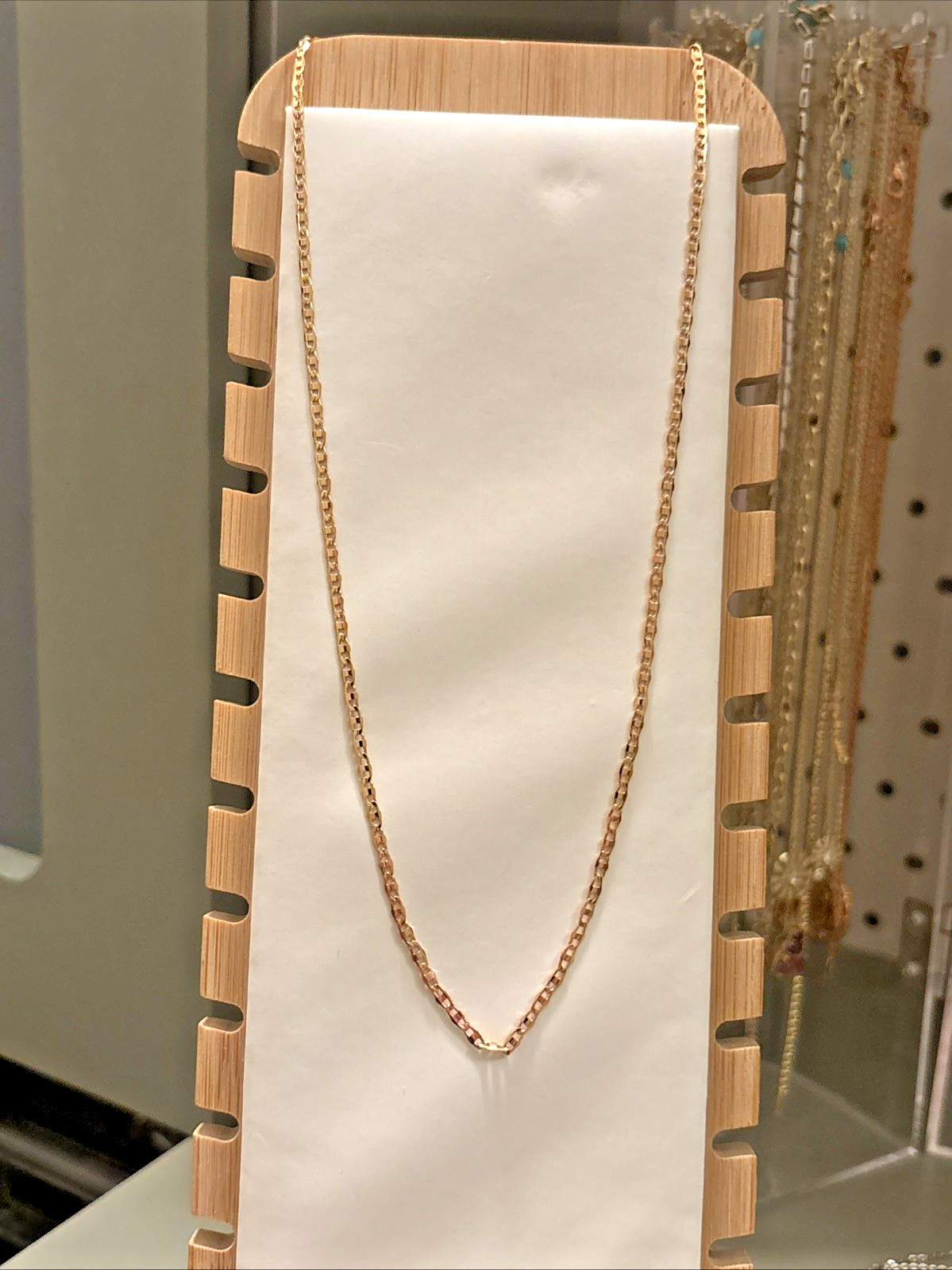 Thin Mariner Link Classic Chain Necklace | Rose Gold Plated 18” | NEW Timeless