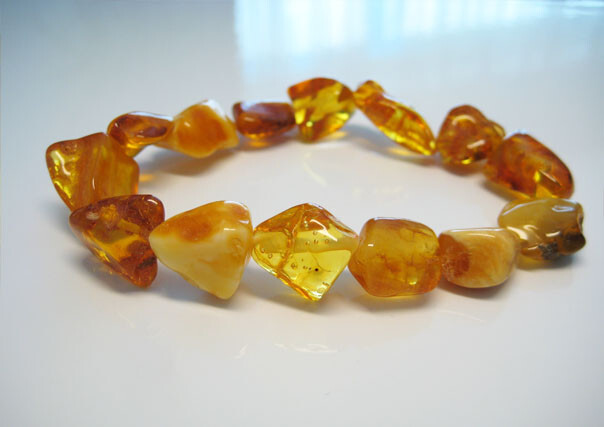 Genuine Yellow Cognac Amber Baltic Amber Bracelet 11 gr. 7.5 in !!!