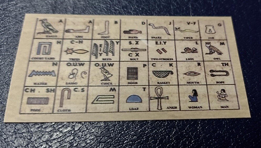 Egyptian Personalized 18K Gold Cartouche Hieroglyphic Made to Order 5-6 Letters
