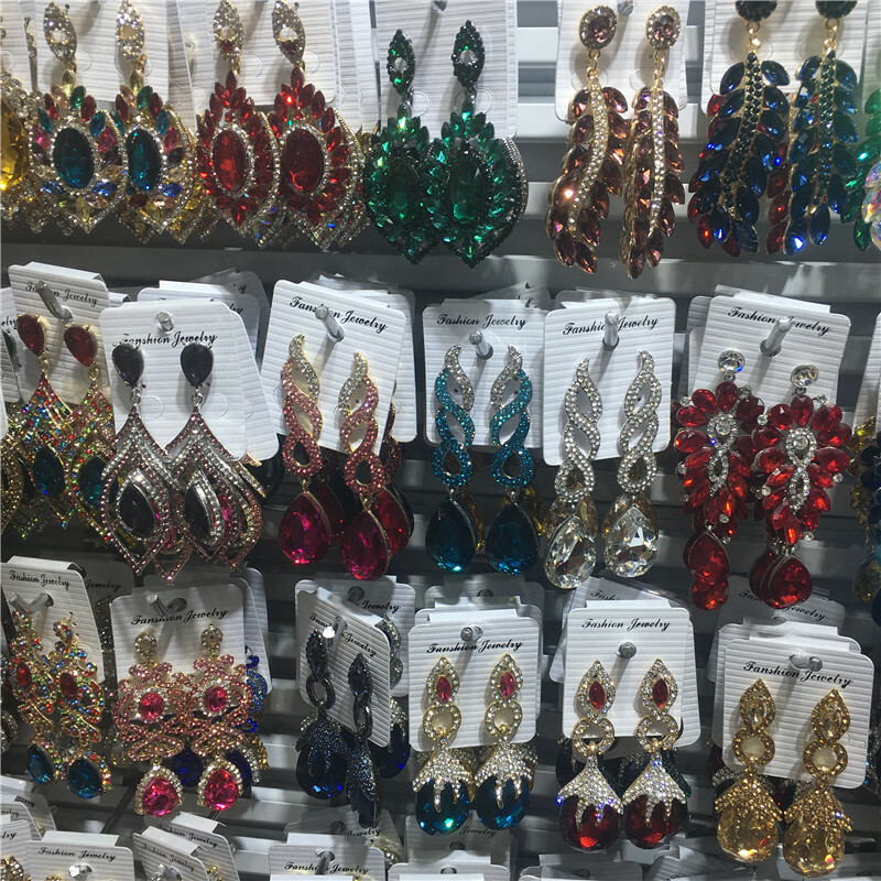 Wholesale12 Pairs Mixed Style Women Luxury Crystal Statement Drop Earrings Party
