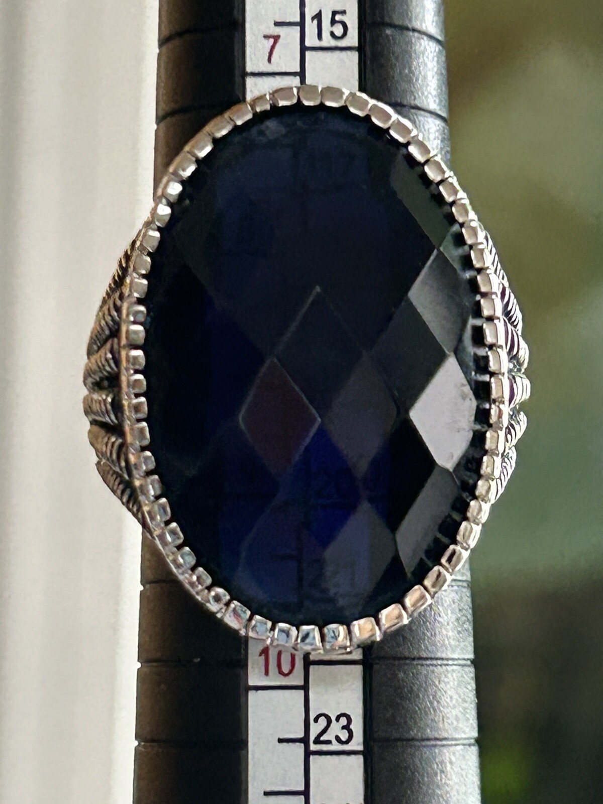 PARK LANE DARK COBALT BLUE “DREAM GIRL” SILVER TONE RING SIZE 9