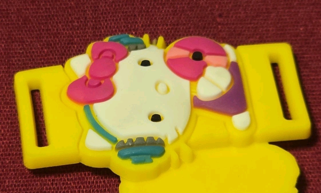 12 Hello Kitty Charm Slides for Bracelet PARTY FAVOR Yellow