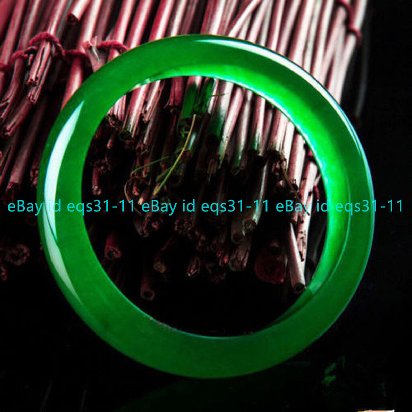 Real Natural 56-58mm Jade Green Jadeite Bangle Bracelet