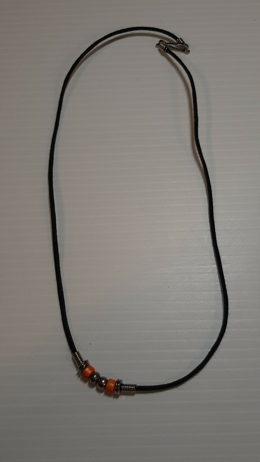 DRAGON HEAD DAGGER Pewter Pendant Charm / ROPE NECKLACE WITH COLOR BEADS