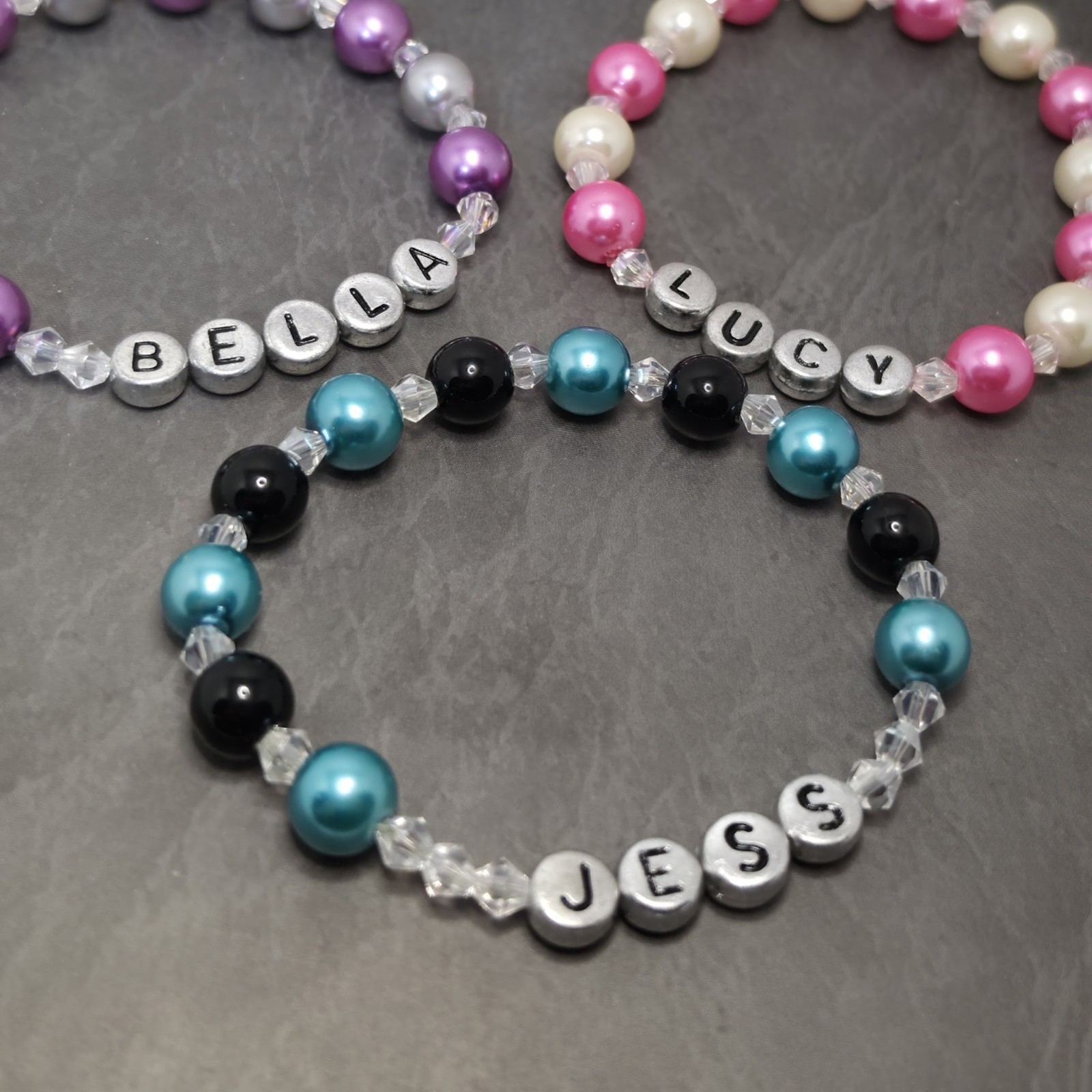 Girls Ladies Personalised Name Bracelet ANY COLOUR Gift Birthday Party Bag