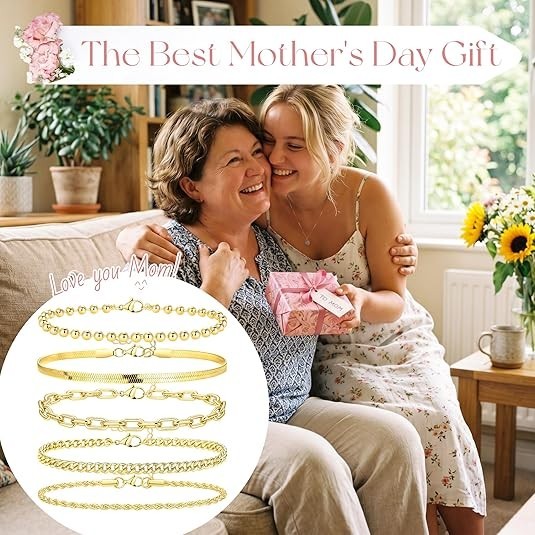 Extra Large Anklets for Women Large Ankle, 14K Real Gold Stack Anklets for Women