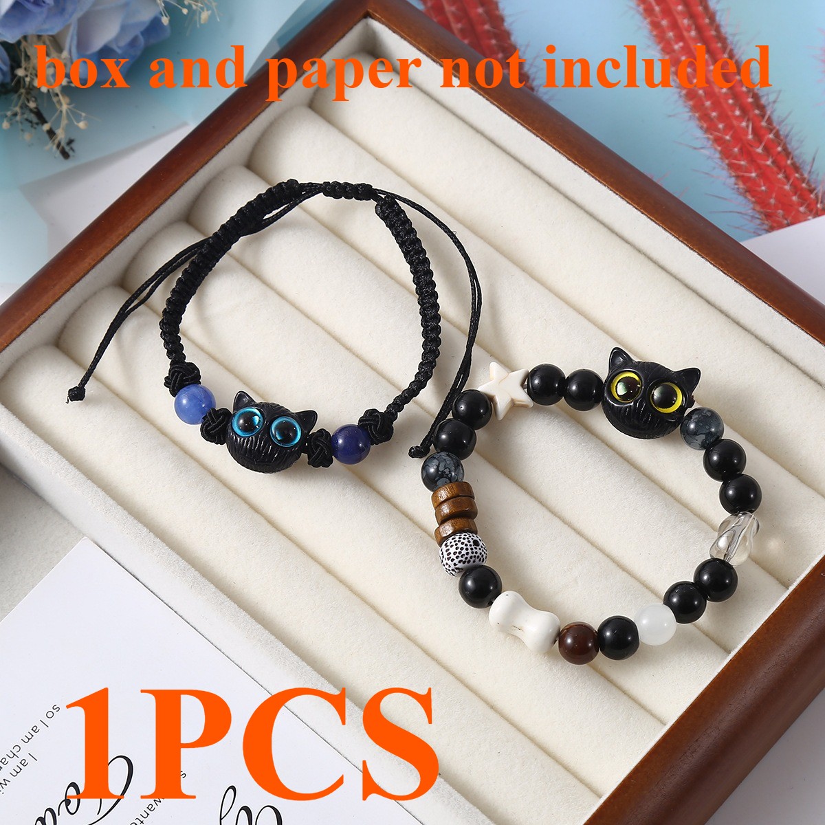 Beaded Lightweight Durable Trendy Giftable Daily-Wear Cheese Cat Beaded Bracelet