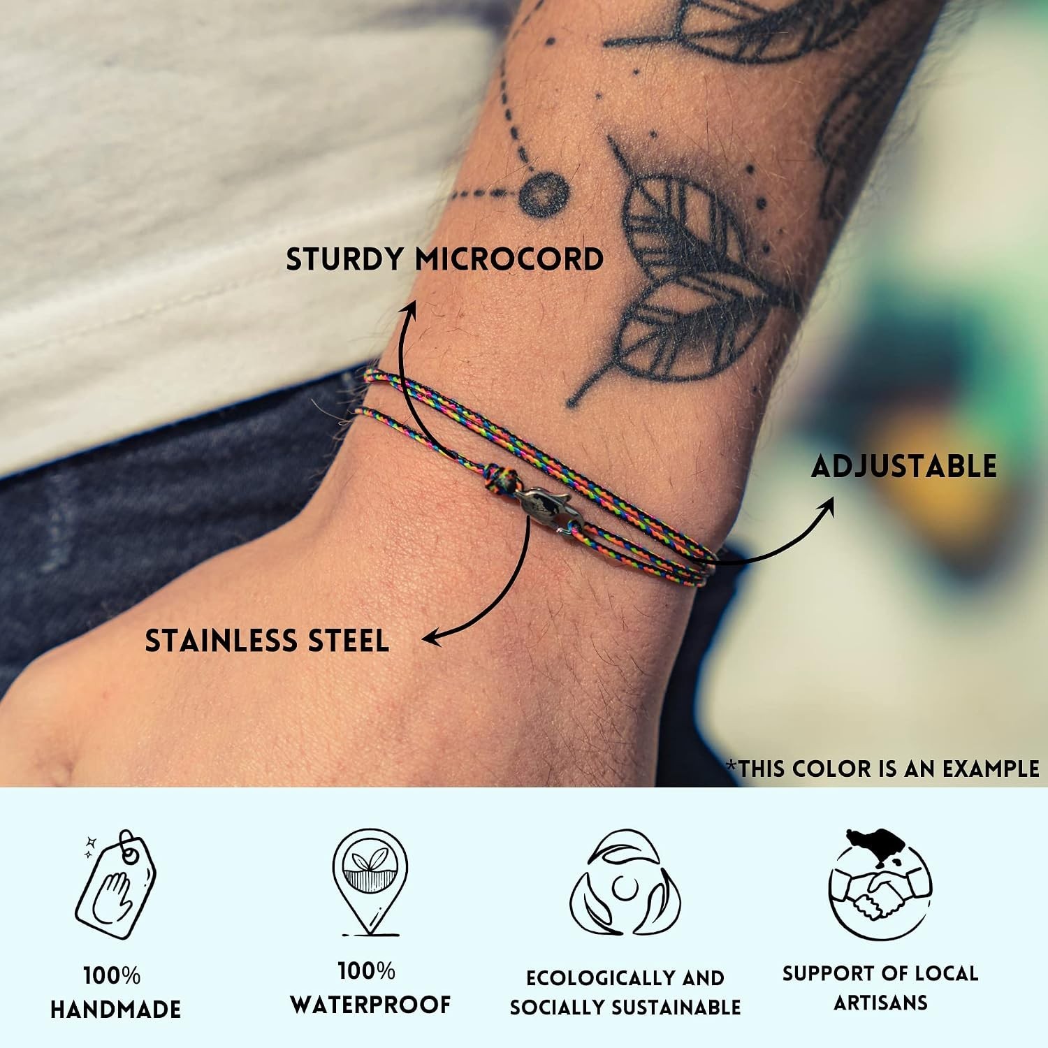 Men’s Handmade Nautical Rope Bracelet – Adjustable, Waterproof, and Stylish