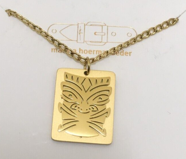 Purelei Mask Necklace Gold Plated 18K Adjustable 50-55cm Gift Box BNWT €39.90