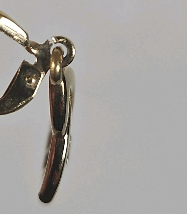 Triquetra Claddagh Earrings Celtic Dangle Drops Pierced Gold tone Signed Soldor