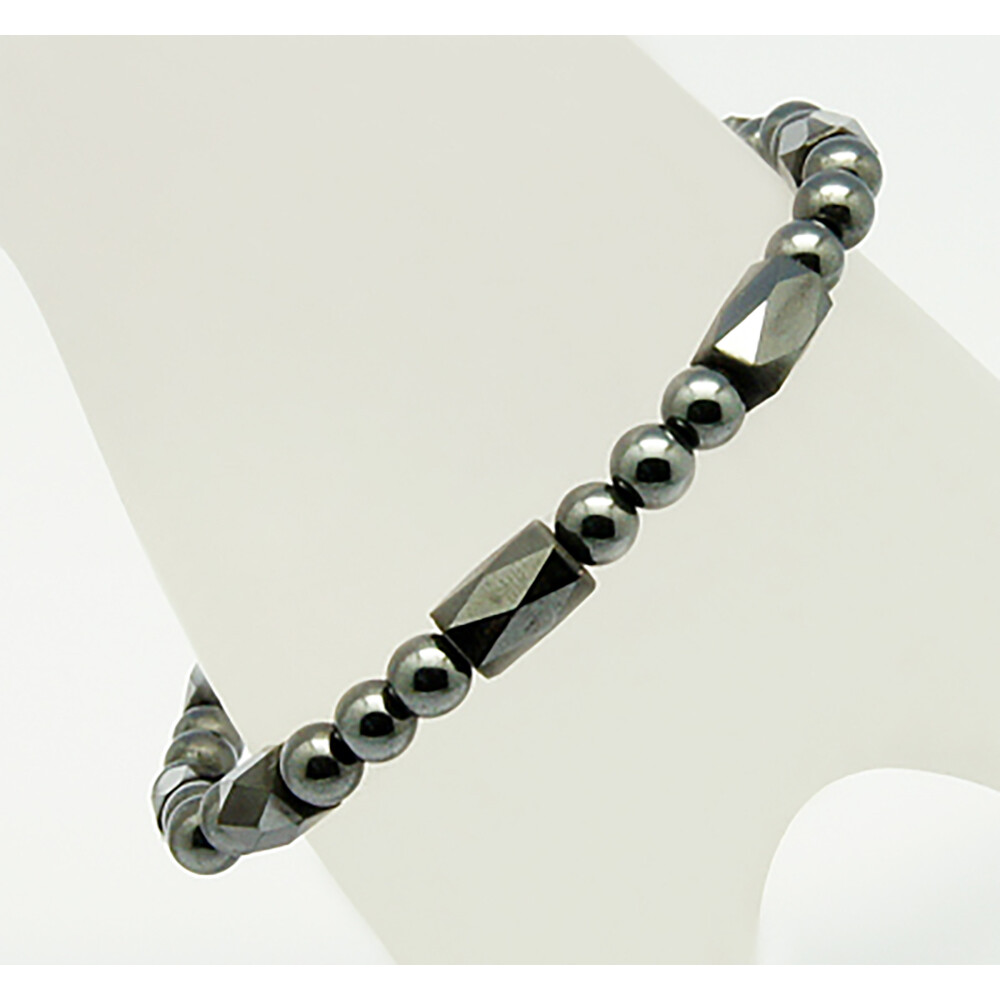 Magnetic Hematite Bracelets 54mm inner diameter Beads 5mm8mm P536