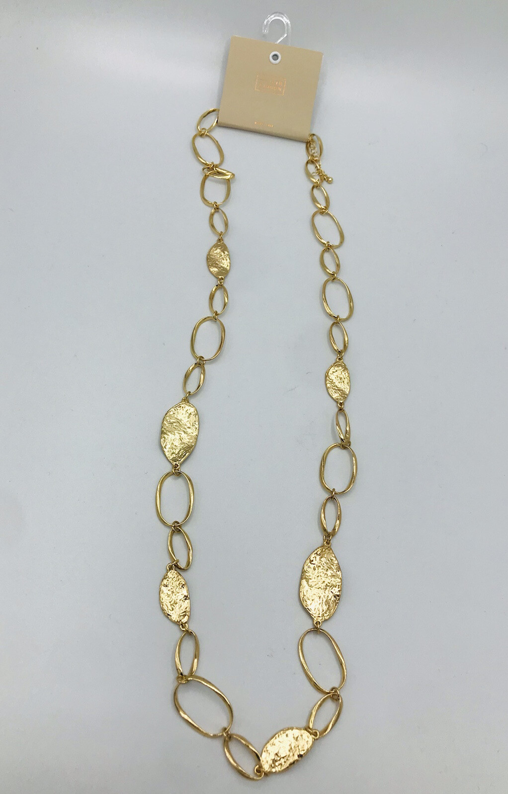 14th & Union Nickel Free Long Necklace Oval Twist Linked 34″ L Gold